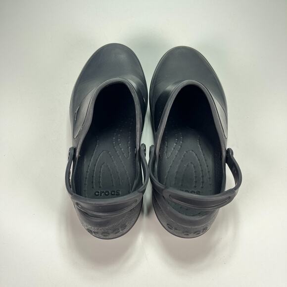 Crocs Mercy Work Clogs Black Slip On Shoes Comfort Lightweight Women’s Size 7 - Picture 6 of 10